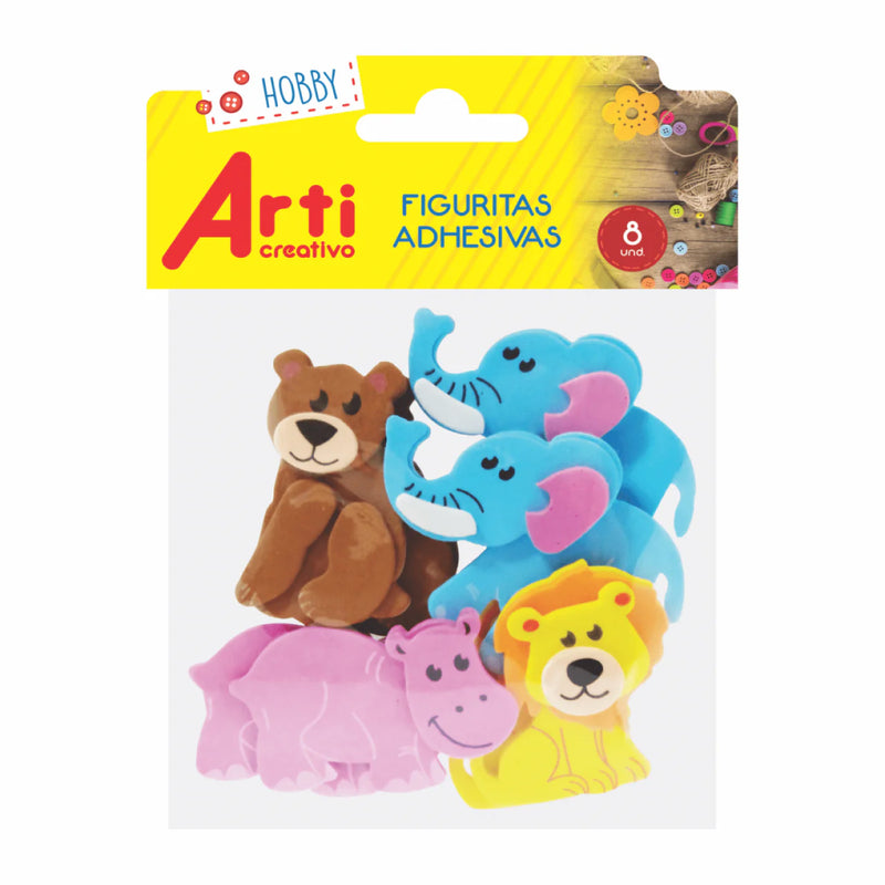 Figuras Adhesivas La Jungla X8 Arti