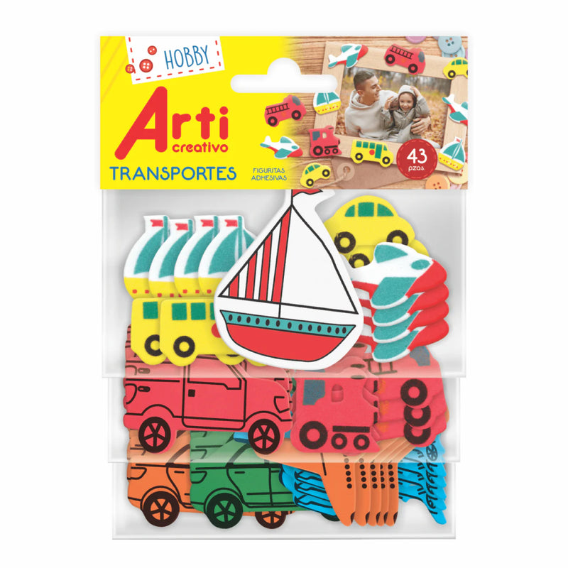 Figuras Adhesivas X3 Transportes X43 Arti