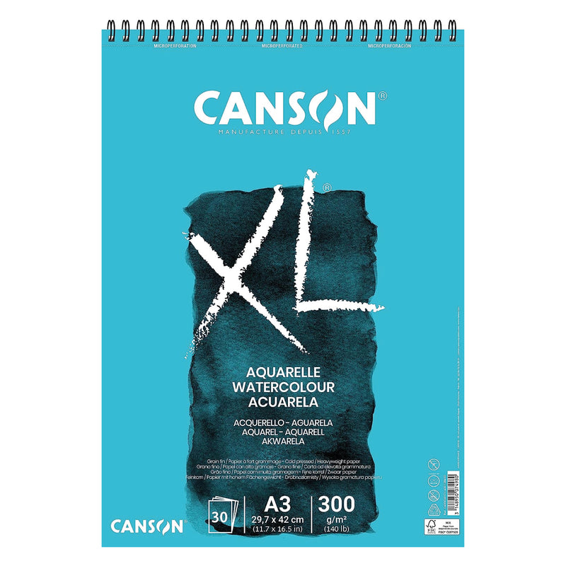 Block XL Aquarelle 30H. A3 300GR. Canson