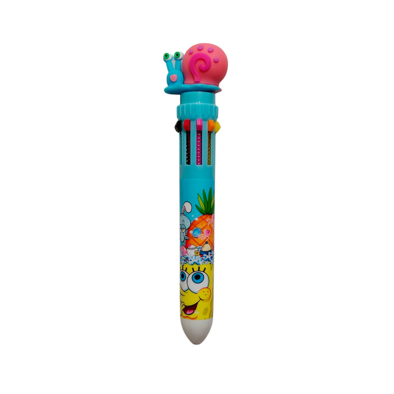 Bolígrafo Retráctil X10 Colores Bob Esponja Importado