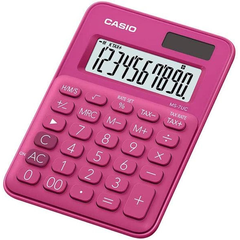 Calculadora Pastel MS-7UC Fucsia Casio