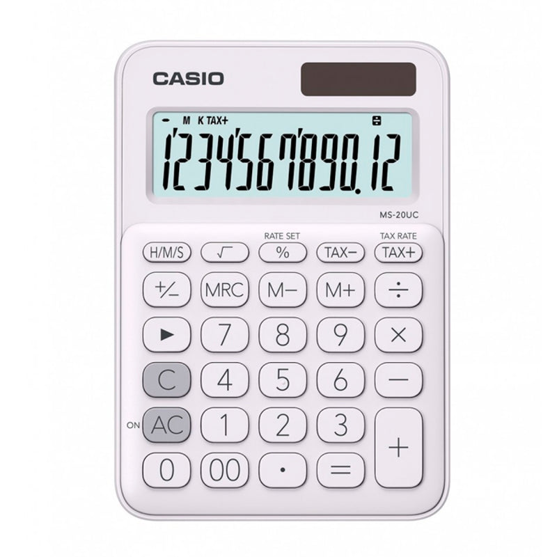 Calculadora Pastel MS-20UC Blanca Casio