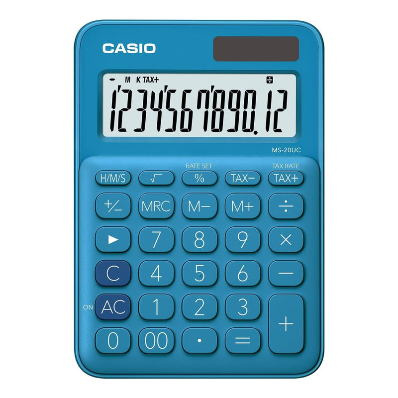 Calculadora Pastel MS-20UC Azul Casio