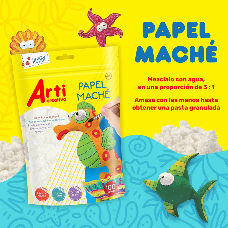 Papel Mache X100 gr. Arti