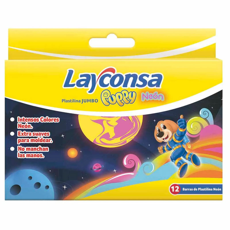 Plastilina X12 Neón Layconsa