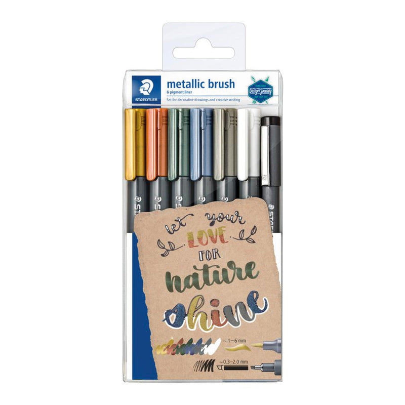 Plumones Metallic Marker Brush X7 Staedtler