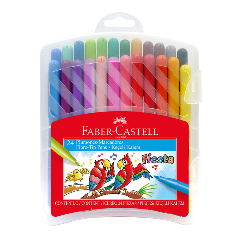 Plumones Delgados 45X24 Estuche Rígido Faber Castell