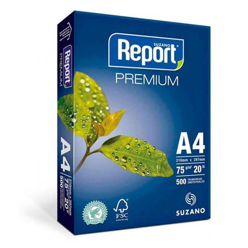 Papel Bond 75 gr. tamaño A4 Report