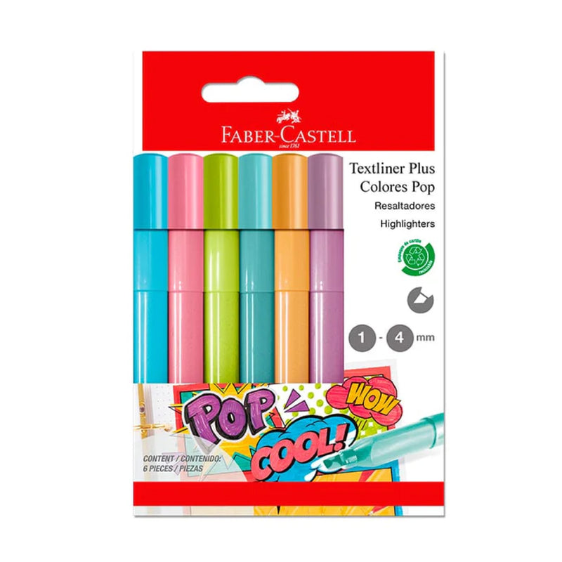 Resaltador Textliner Plus Pop X6 Faber Castell