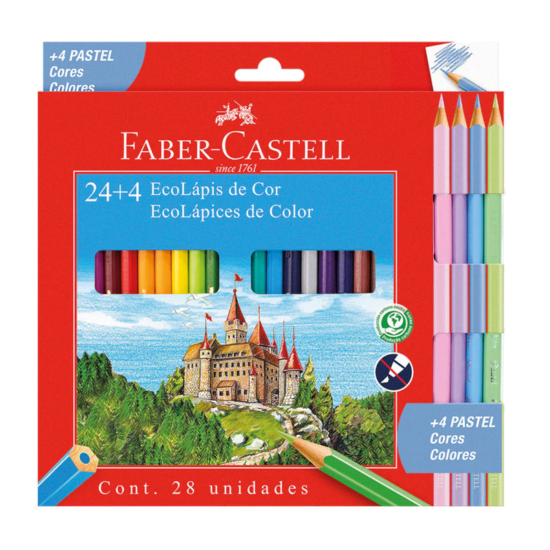 Colores X24 + 4 Pasteles Faber Castell