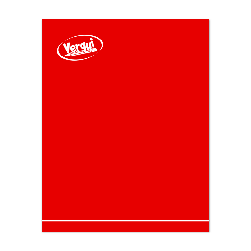 Cuaderno Escolar Triple Dibujo Marco Rojo