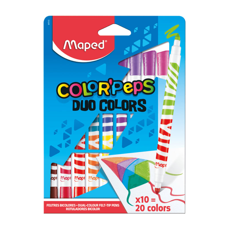 Plumones Duo X10 (20 Colores) Maped