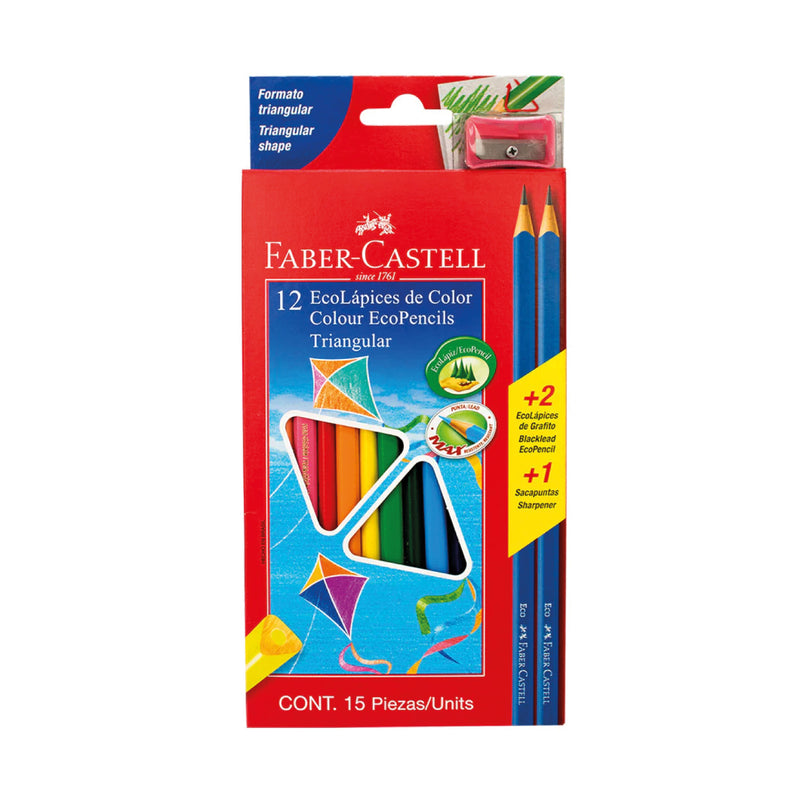 Ecolápices Colores Triangulares X 12 Faber Castell