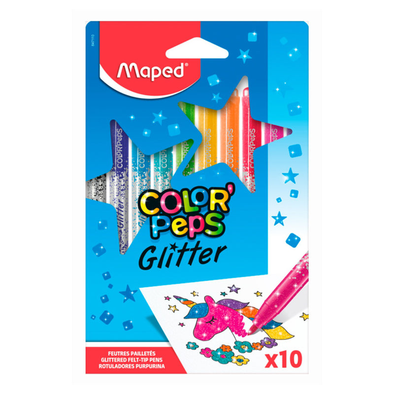 Plumones Glitter X10 Maped